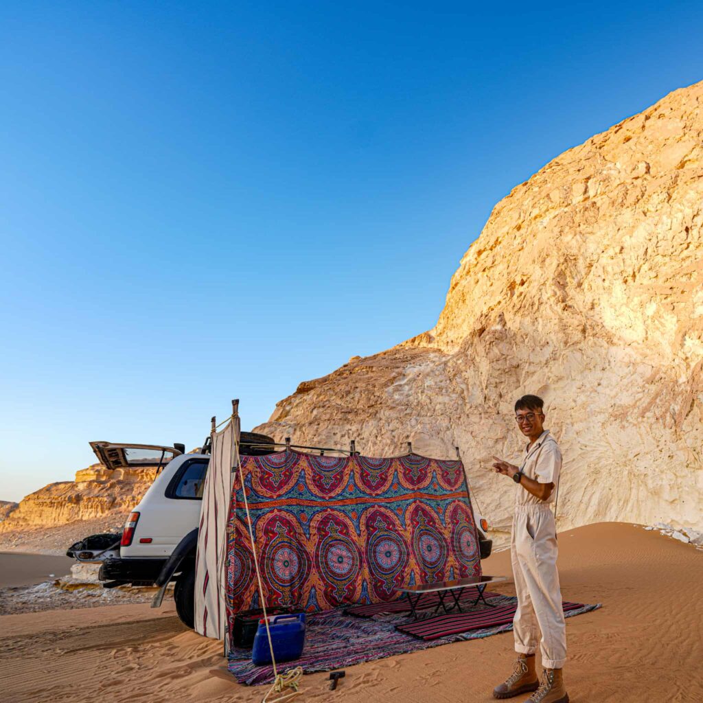 Camping under the stars Egypt desert
