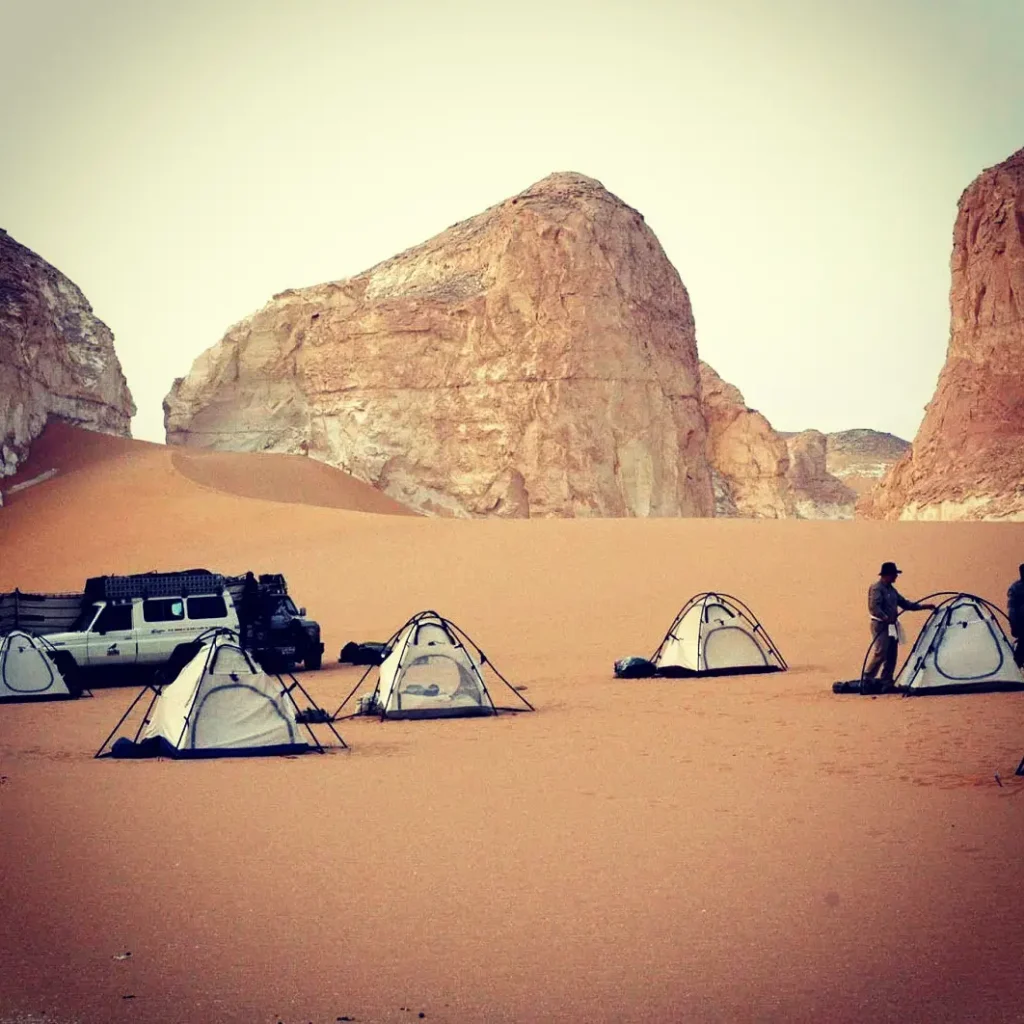 Camping under the stars Egypt desert
